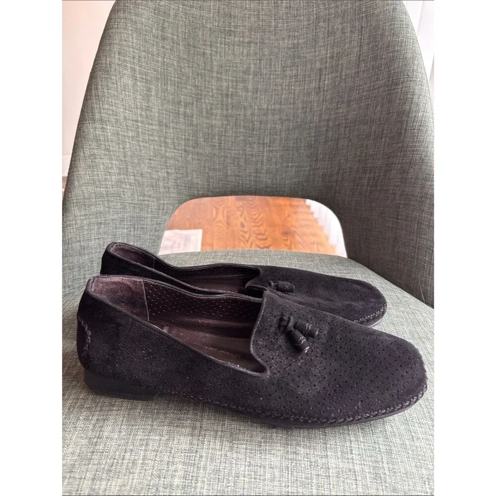 Stuart weitzman Black Suede Tassel Loafers - Women’s size 10 Classic work casual